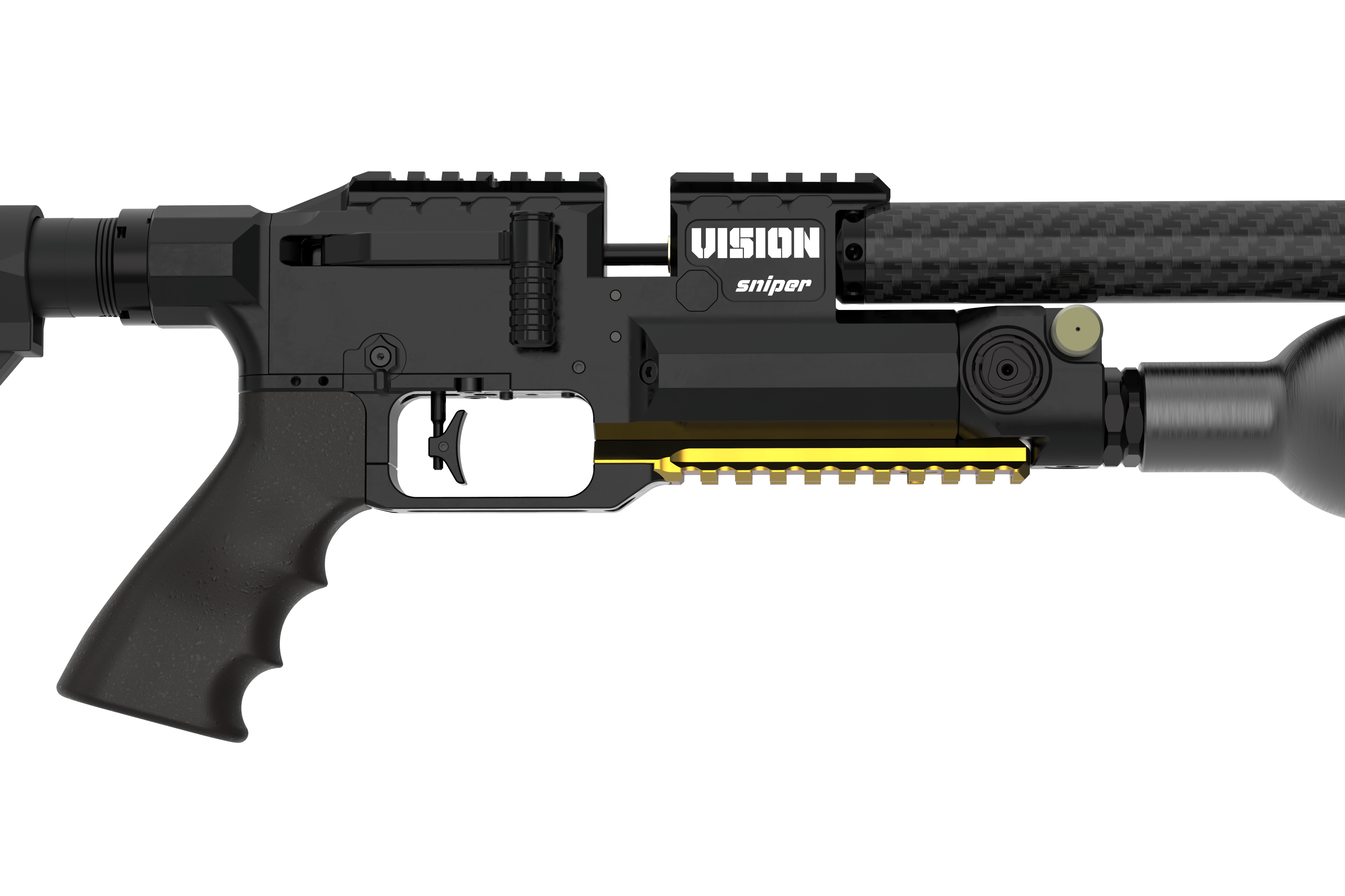 Intergrated bottom Picatinny rail